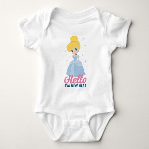 Cinderella Hello Im New Here Baby Bodysuit