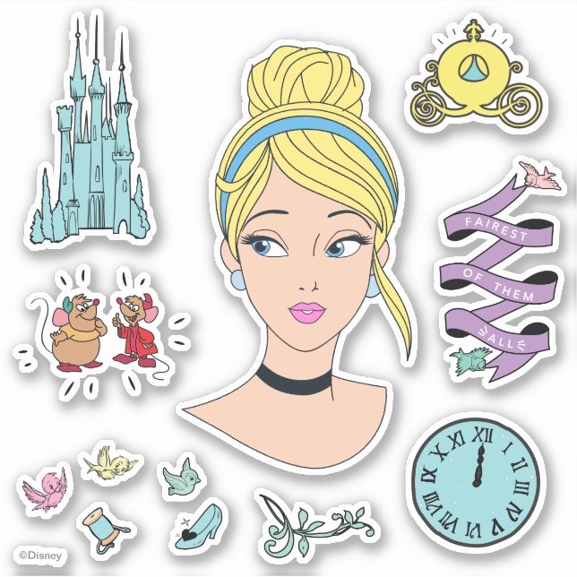 Cinderella Icons Sticker (Front)