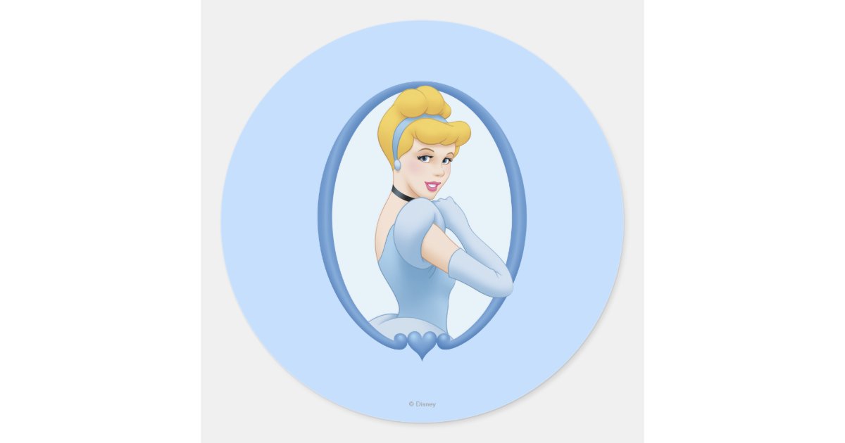 Cinderella In Frame Classic Round Sticker Zazzle