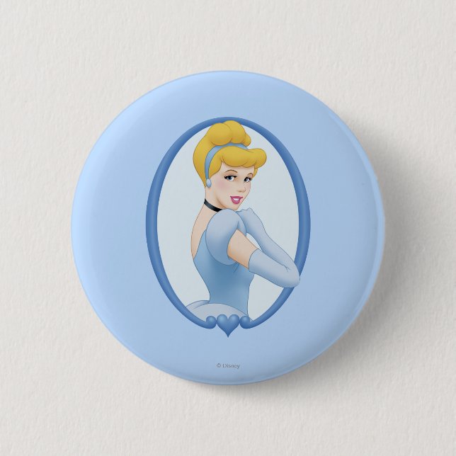 Cinderella in Frame Pinback Button (Front)