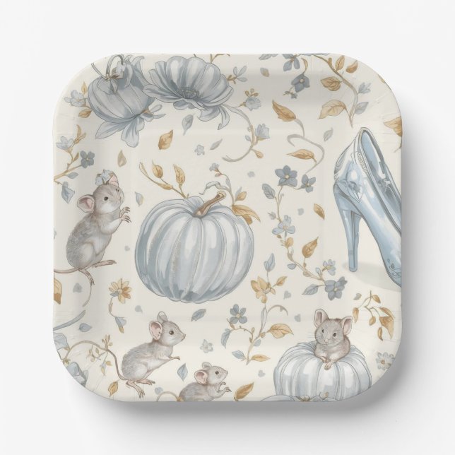 Cinderella Inspired Partyware Paper Plates (Front)