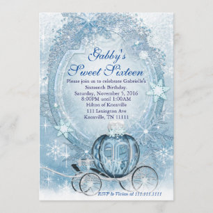 Cinderella Invitation, Cinderella Sweet Sixteen Invitation