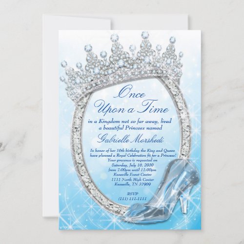 Cinderella Invitation Princess Invitation