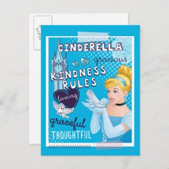 Cinderella - Kindness Rules Postcard | Zazzle