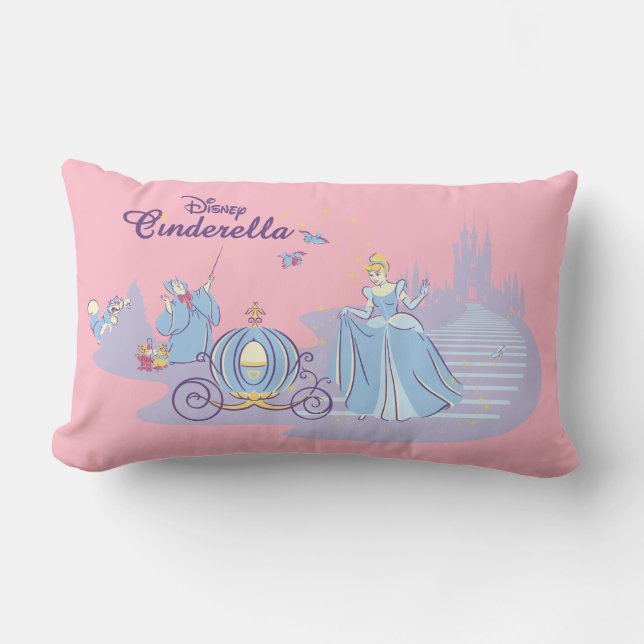 Cinderella Leaving the Ball Lumbar Pillow (Front)