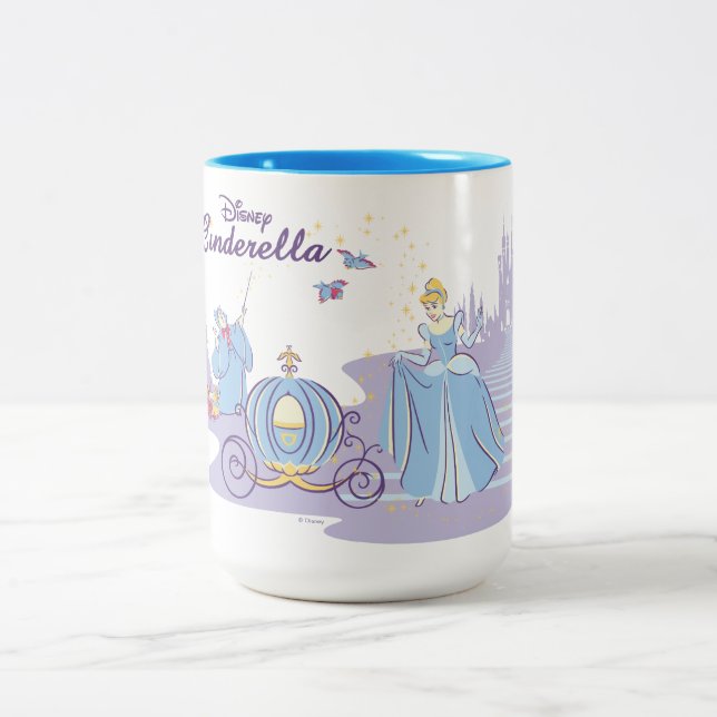 Cinderella Leaving the Ball Two-Tone Coffee Mug (Center)