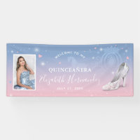 Cinderella Light Blue and Pink Birthday Photo