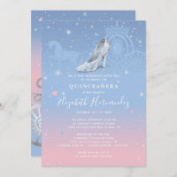Cinderella Light Blue and Pink Quinceanera