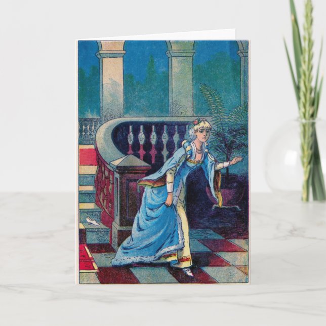 Cinderella Loses her Shoe, Greeting Card (Front)