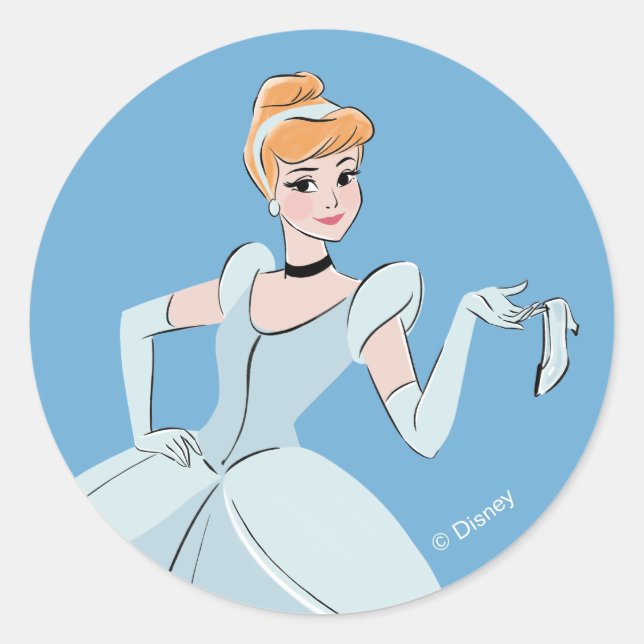Cinderella Magical Moment Classic Round Sticker (Front)
