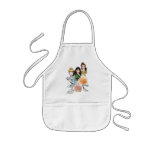 Cinderella, Mulan, &amp; Belle Floral Illustration Kids&#39; Apron