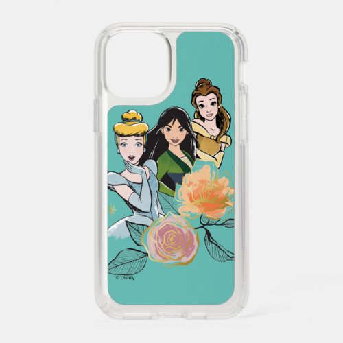 Cinderella Mulan  Belle Floral Illustration Speck iPhone 11 Pro Case