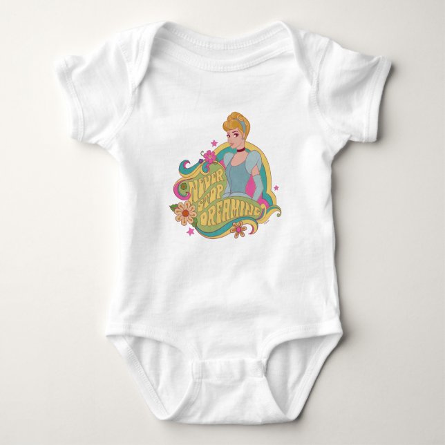 Cinderella | Never Stop Dreaming Baby Bodysuit (Front)
