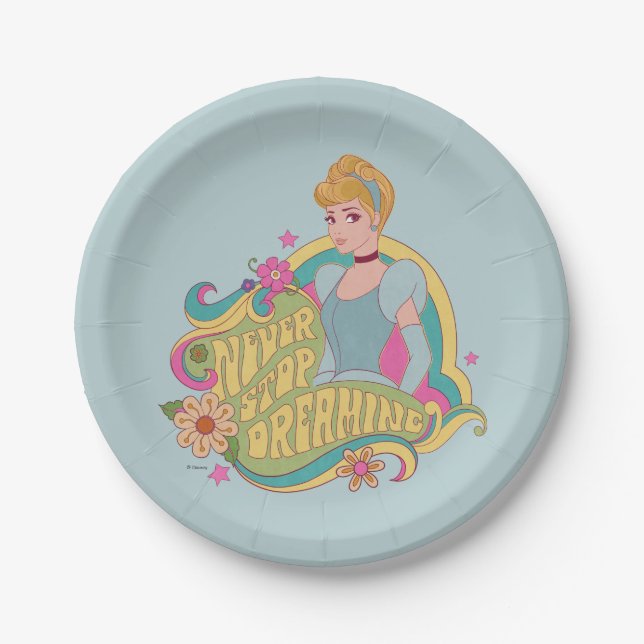 Cinderella | Never Stop Dreaming Paper Plates (Front)