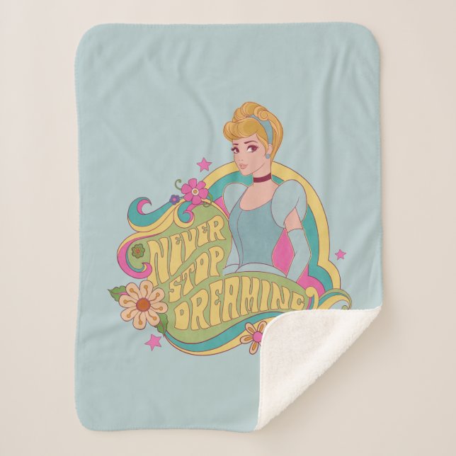 Cinderella | Never Stop Dreaming Sherpa Blanket (Front)