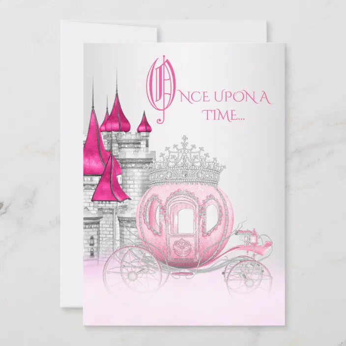 Cinderella Once Upon A Time Princess Birthday Invitation Zazzle Com