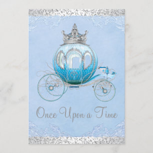 Cinderella Once Upon a Time Princess Birthday Invitation