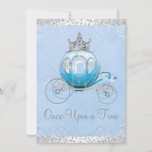 Cinderella Once Upon a Time Princess Birthday Invitation