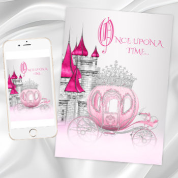 Cinderella Once Upon A Time Princess Birthday Invitation by InvitationCentral at Zazzle