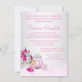 Cinderella Once Upon a Time Princess Birthday Invitation (Back)