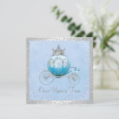 Cinderella Once Upon a Time Princess Birthday Invitation (Standing Front)