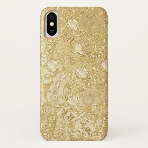 Cinderella Ornate Golden Pattern iPhone X Case