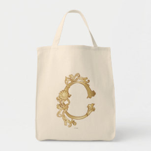 Cinderella Ornate Golden Pattern Tote Bag