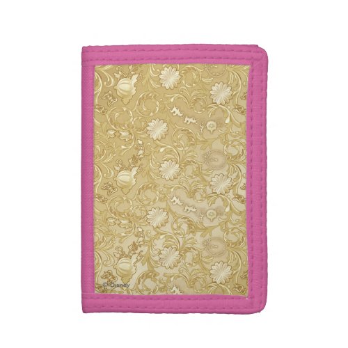 Cinderella Ornate Golden Pattern Trifold Wallet