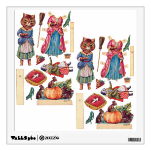 Cinderella, Paper Doll, Louis Wain Wall Decal