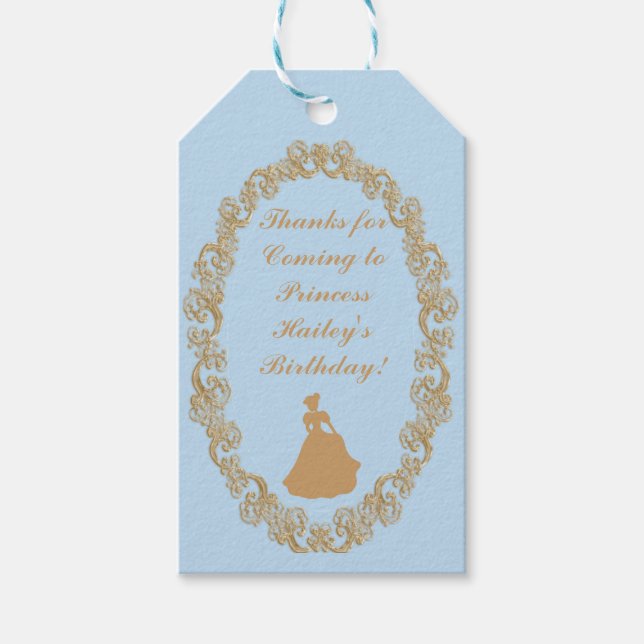 Cinderella Party Favor Tag (Front)