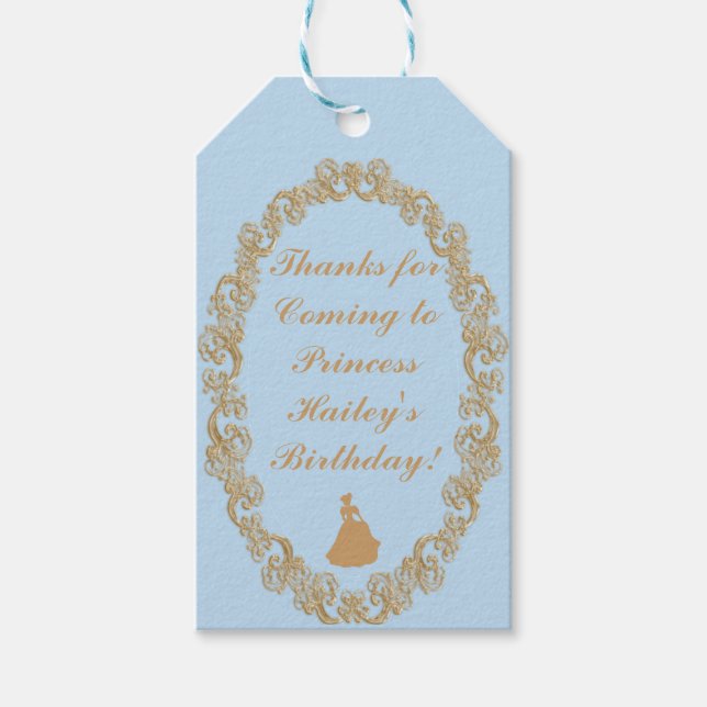 Cinderella Party Favor Tag (Front)