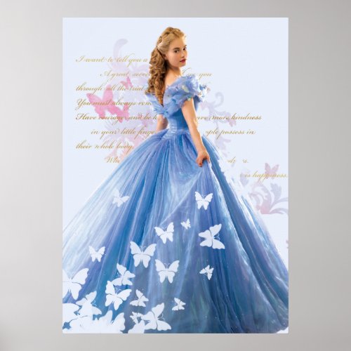 Cinderella Photo With Letter Poster