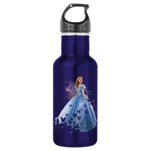Cinderella Photo With Letter Stainless Steel Water Bottle