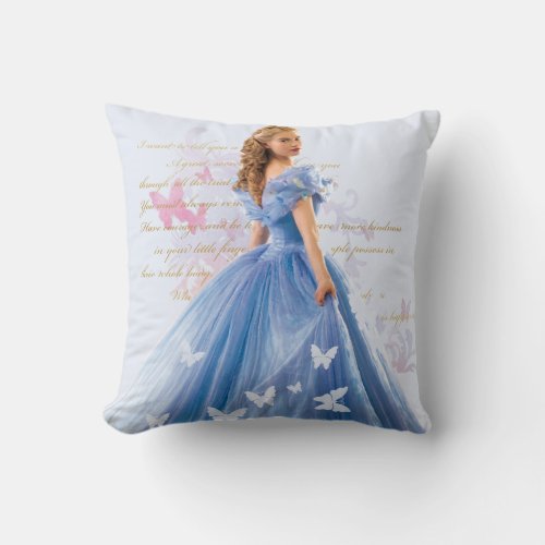 Cinderella Photo With Letter Throw Pillow