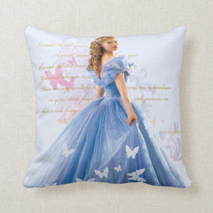 Cinderella Photo With Letter Throw Pillow