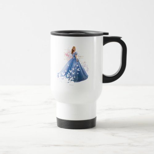 Cinderella Photo With Letter Travel Mug