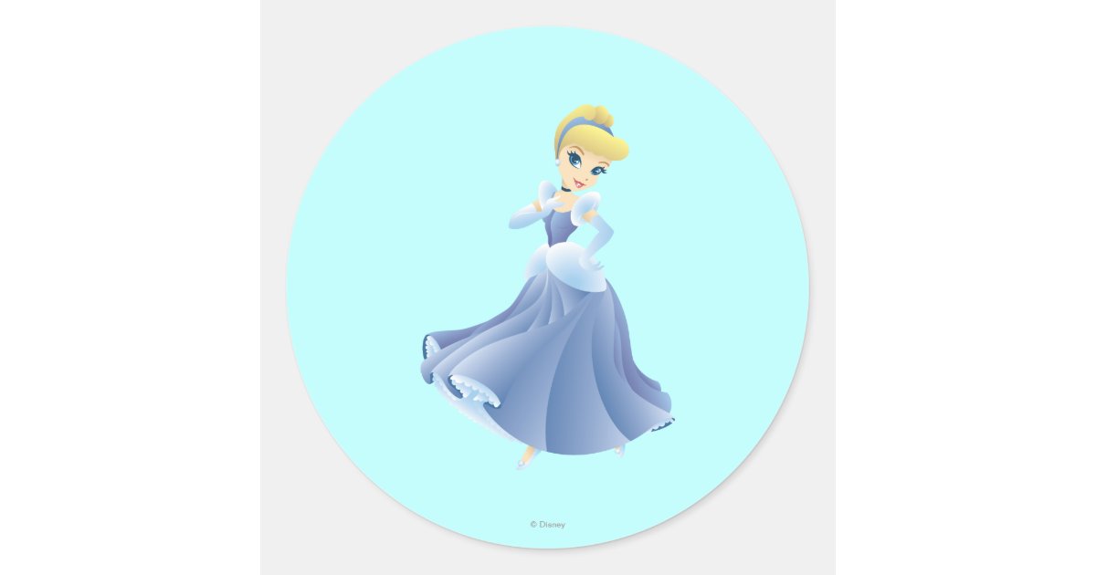 Cinderella Posing Classic Round Sticker Zazzle