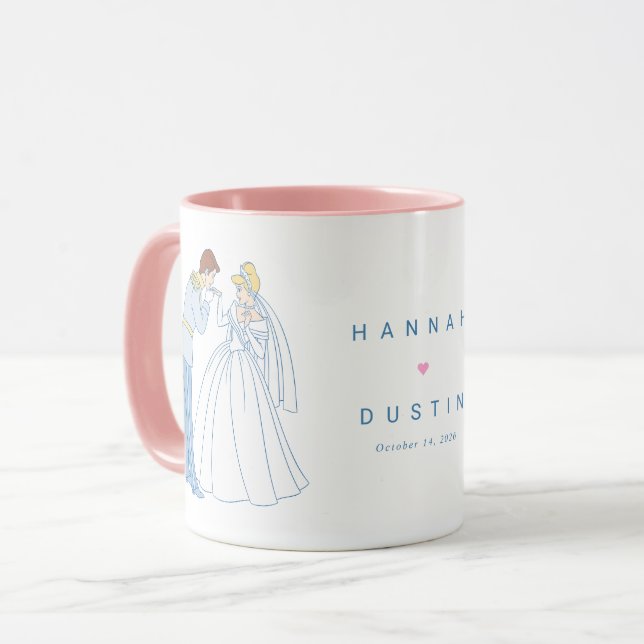 Cinderella & Prince Charming Wedding Mug (Front Left)
