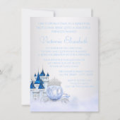 Cinderella Princess Birthday Invitation (Back)
