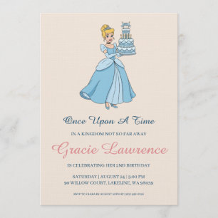 Cinderella princess birthday invitations