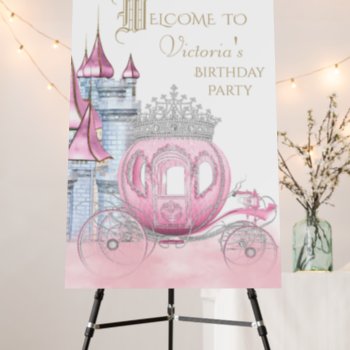 Cinderella Princess Birthday Party Welcome Sign by InvitationCentral at Zazzle