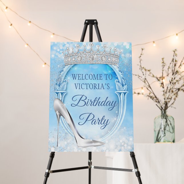 Cinderella Princess Birthday Party Welcome Signs (In Situ (Stand))