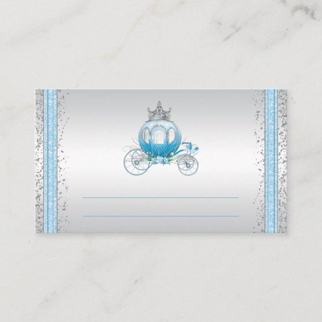 Cinderella Princess Carriage Table Seating Cards (Front)