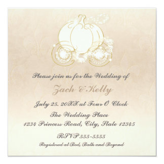 Cinderella Princess Carriage Wedding Invitations Announcements Cinderella Princess Carriage Wedding Invitation