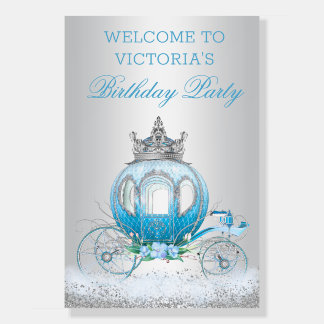 Cinderella Princess Carriage Welcome Sign