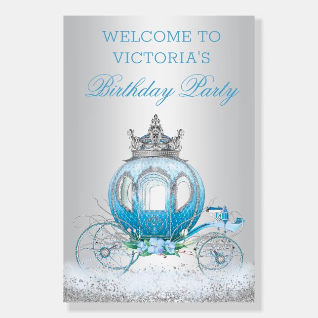Cinderella Princess Carriage Welcome Sign (Front)