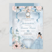 Cinderella Princess Castle Fairy Tale Quinceanera Invitation (Front/Back)