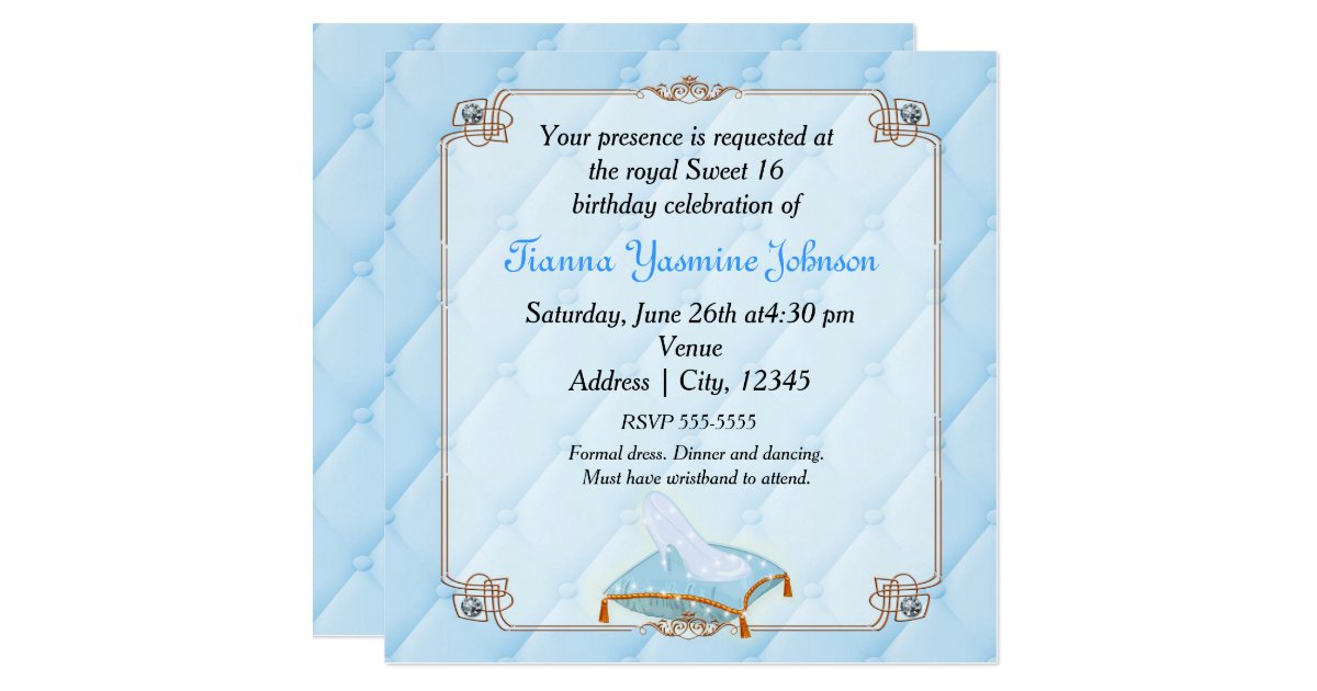 Glass Slipper Invitations 2