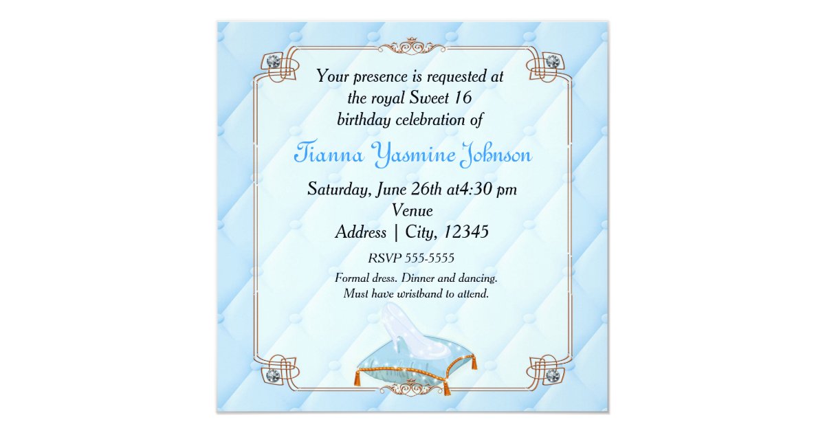 Glass Slipper Invitations 7