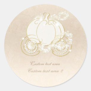 Cinderella Princess Gold Carriage Elegant Sticker